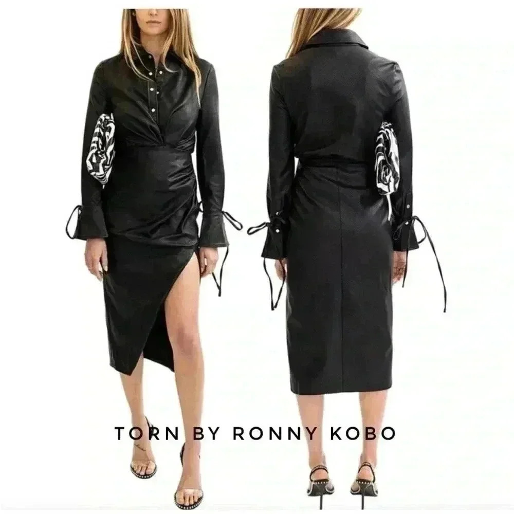 ❤️BNWOT Torn By Ronny Kobo women’s Jen Dress in Black size M